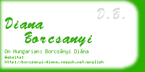 diana borcsanyi business card